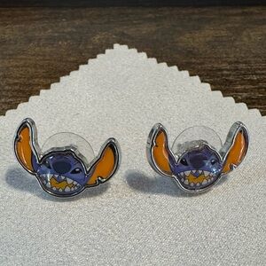 Stitch Kids Earrings - Purple and Orange